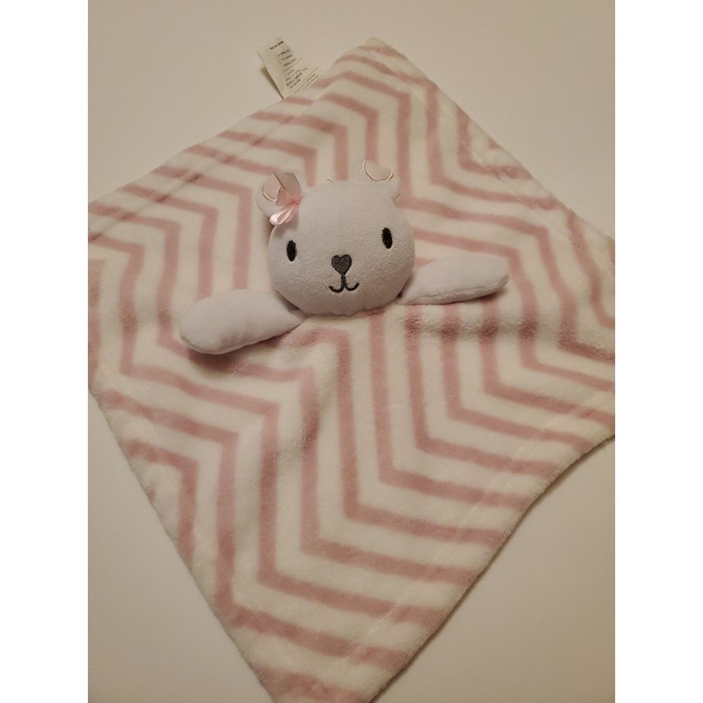 Sl bunny rabbit striped chevron plush lovey‎ security blanket